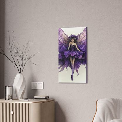 A Violet Affair - Fairies & Flowers Collection - Wall Art - on Canvas