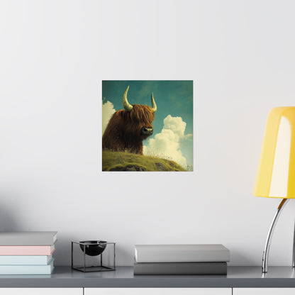 Highland Cow Whimsical Fine Art Print
