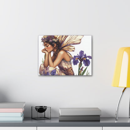 Iris You Were Here - Flowers & Fairies Collection - Fine Art Print on Canvas