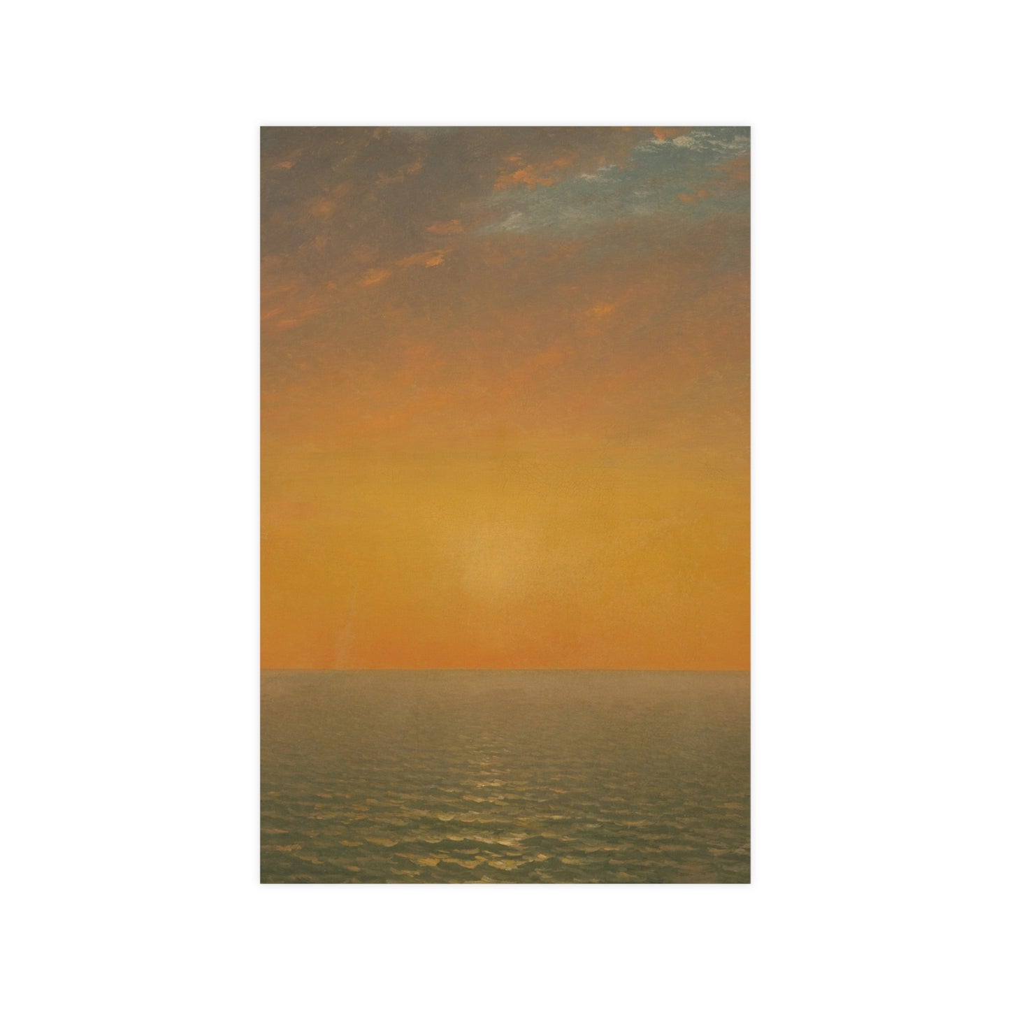 John Frederick Kensett : Sunset on the Sea (1872) - Museum Collection - Fine Art Print