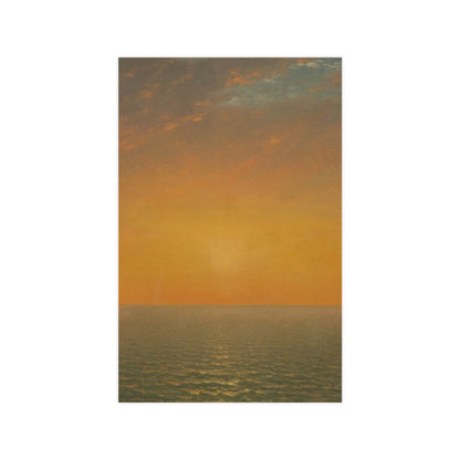 John Frederick Kensett : Sunset on the Sea (1872) - Museum Collection - Fine Art Print