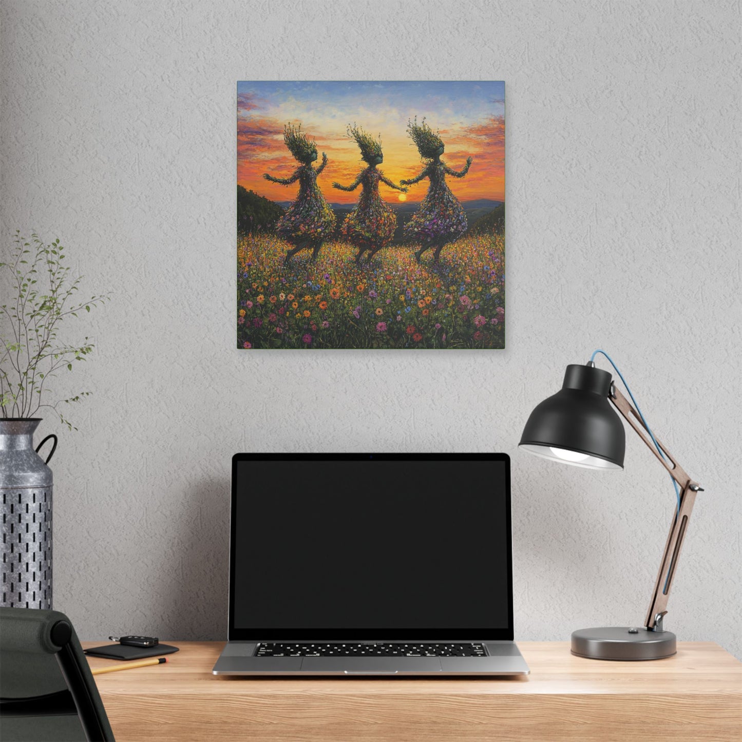 The Fairy Frolic - Flowers & Fairies Collection - Wall Art on Canvas