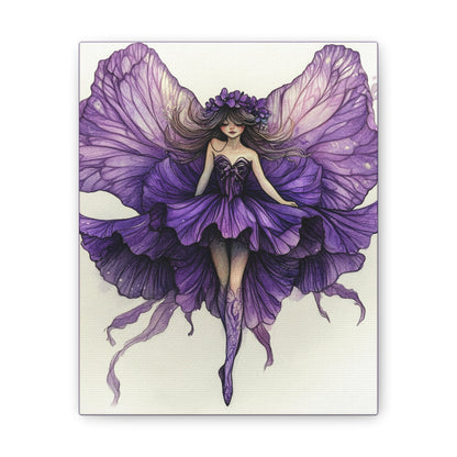 A Violet Affair - Fairies & Flowers Collection - Wall Art - on Canvas