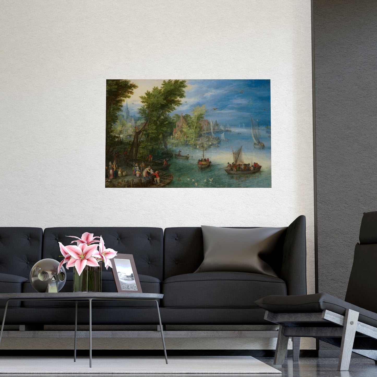 River Landscape Scene - Dutch Golden Age - Vintage Fine Art Print