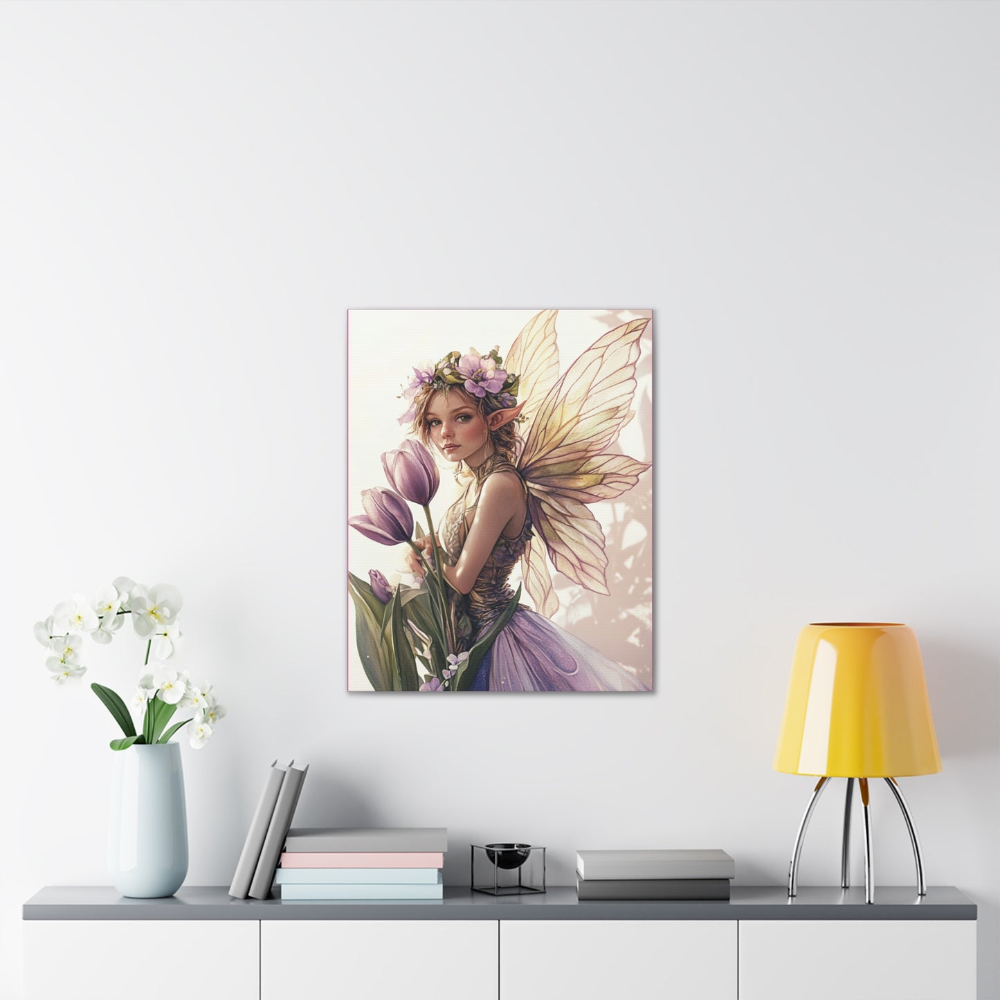 Tuesdays are for Tulips - Flowers & Fairies Collection - Fine Art Print on Canvas