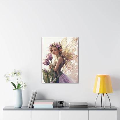 Tuesdays are for Tulips - Flowers & Fairies Collection - Fine Art Print on Canvas