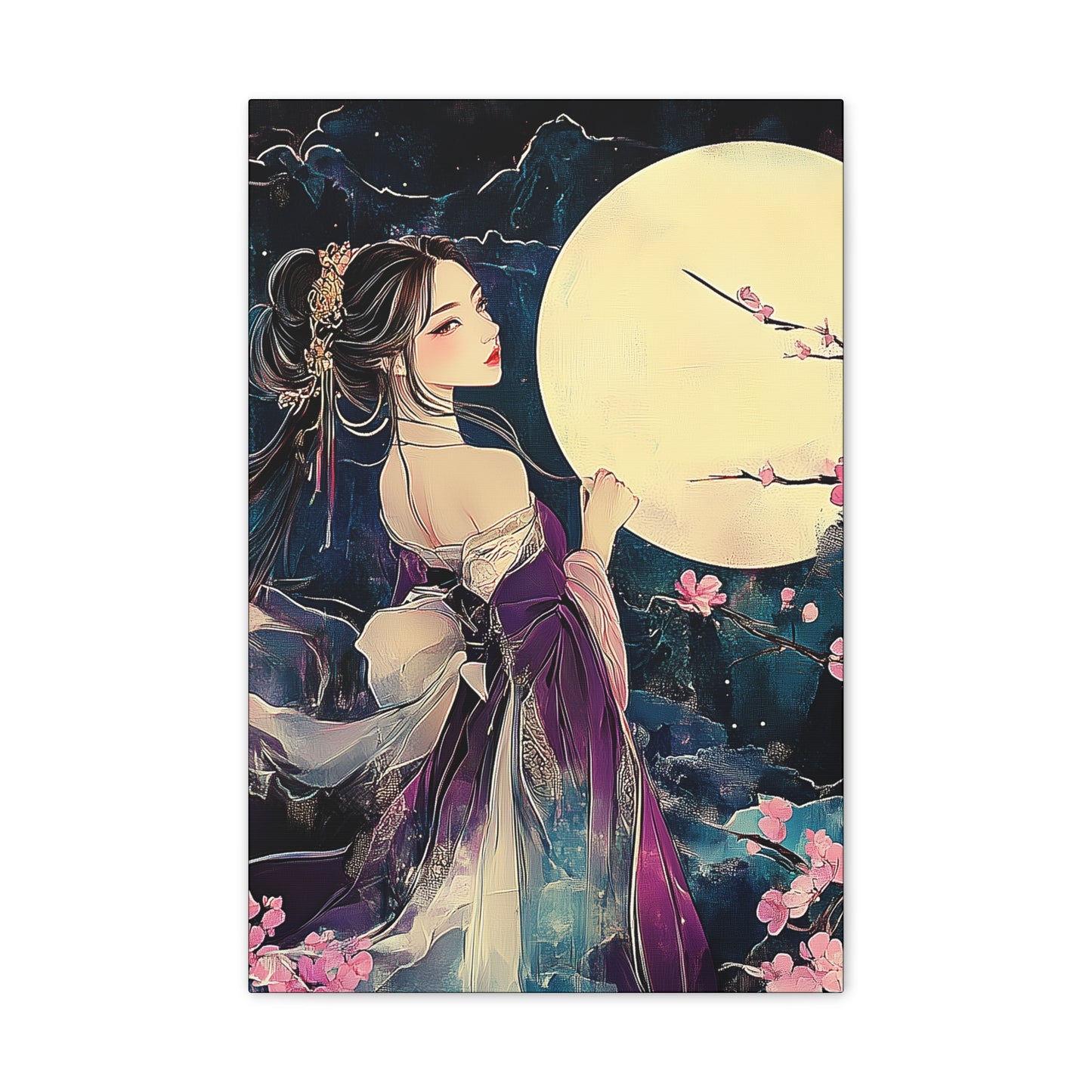 Thinking of You in the Moonlight - Fine Art Print - Wall Art on Canvas