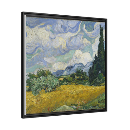 Van Gogh - Wheat Field with Cypresses - Museum Collection - Framed Canvas Print
