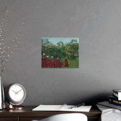 Tropical Forest with Monkeys - Rousseau Fine Art Poster
