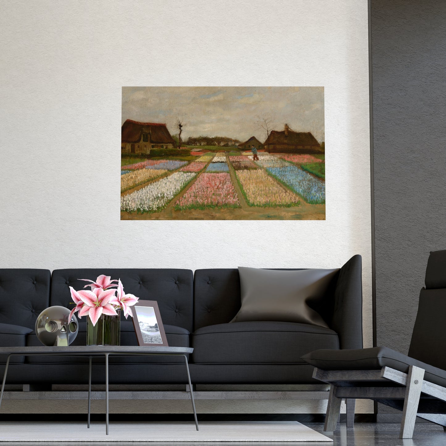 Flower Beds in Holland - Van Gogh Fine Art Poster