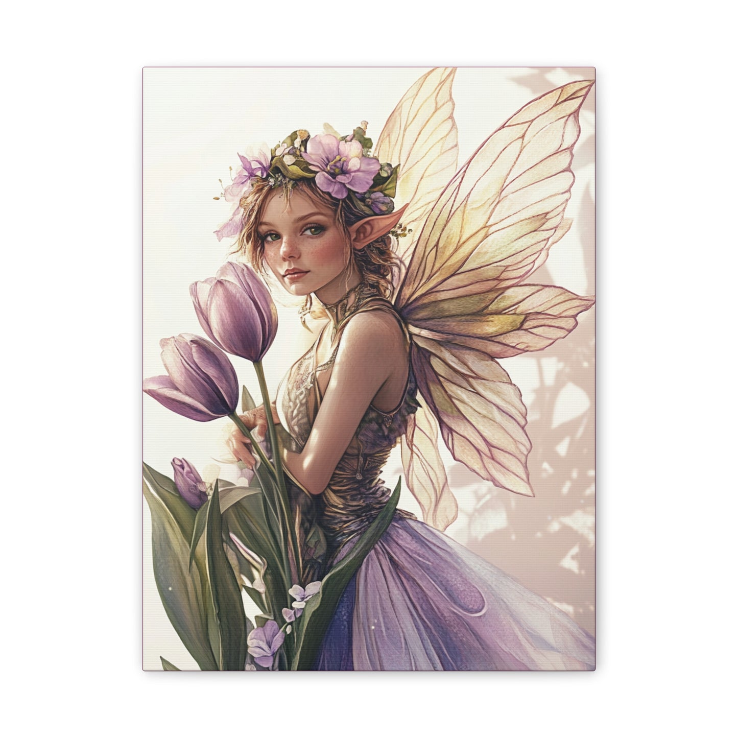 Tuesdays are for Tulips - Flowers & Fairies Collection - Fine Art Print on Canvas