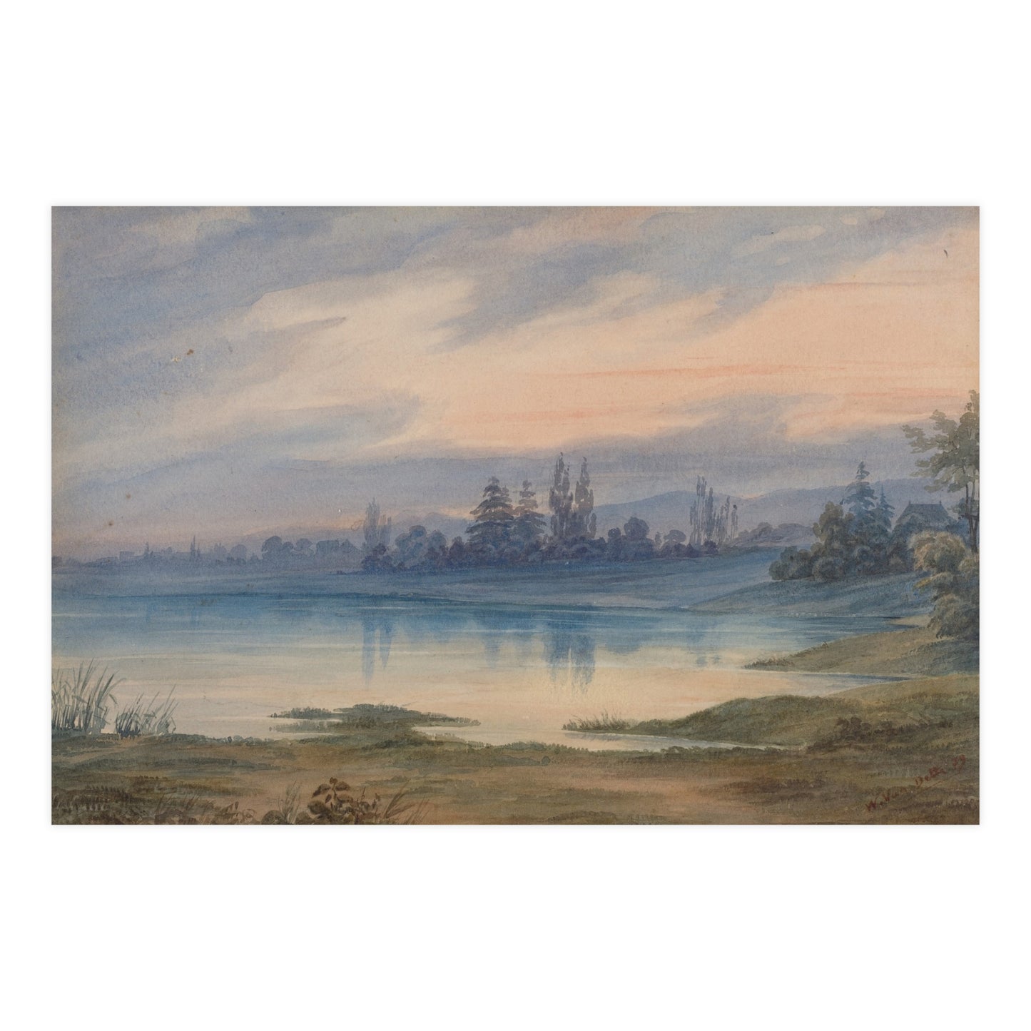 Landscape near Strasbourg - European Pastoral Fine Art Poster