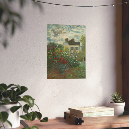 Monet - Artist's Garden at Argenteuil Fine Art Print