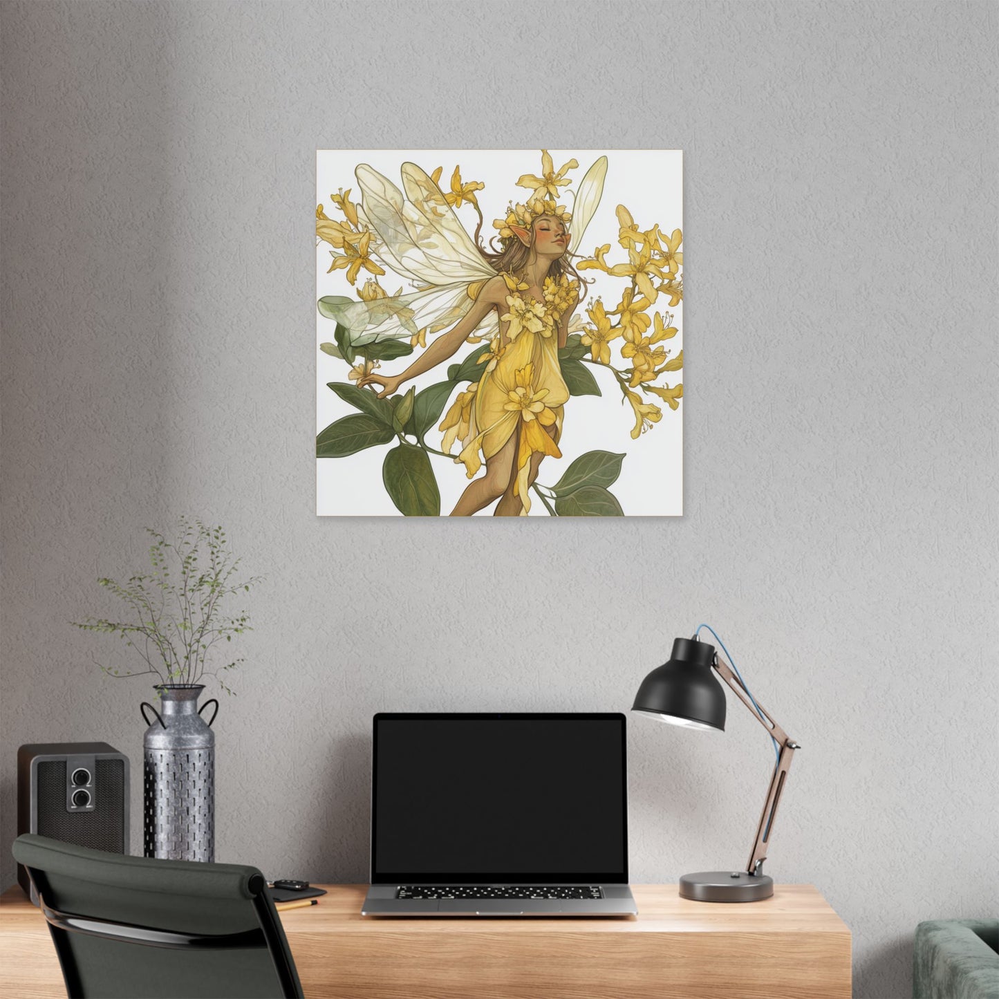 Honeysuckle Blossom - Flowers & Fairies Collection - Wall Art on Canvas