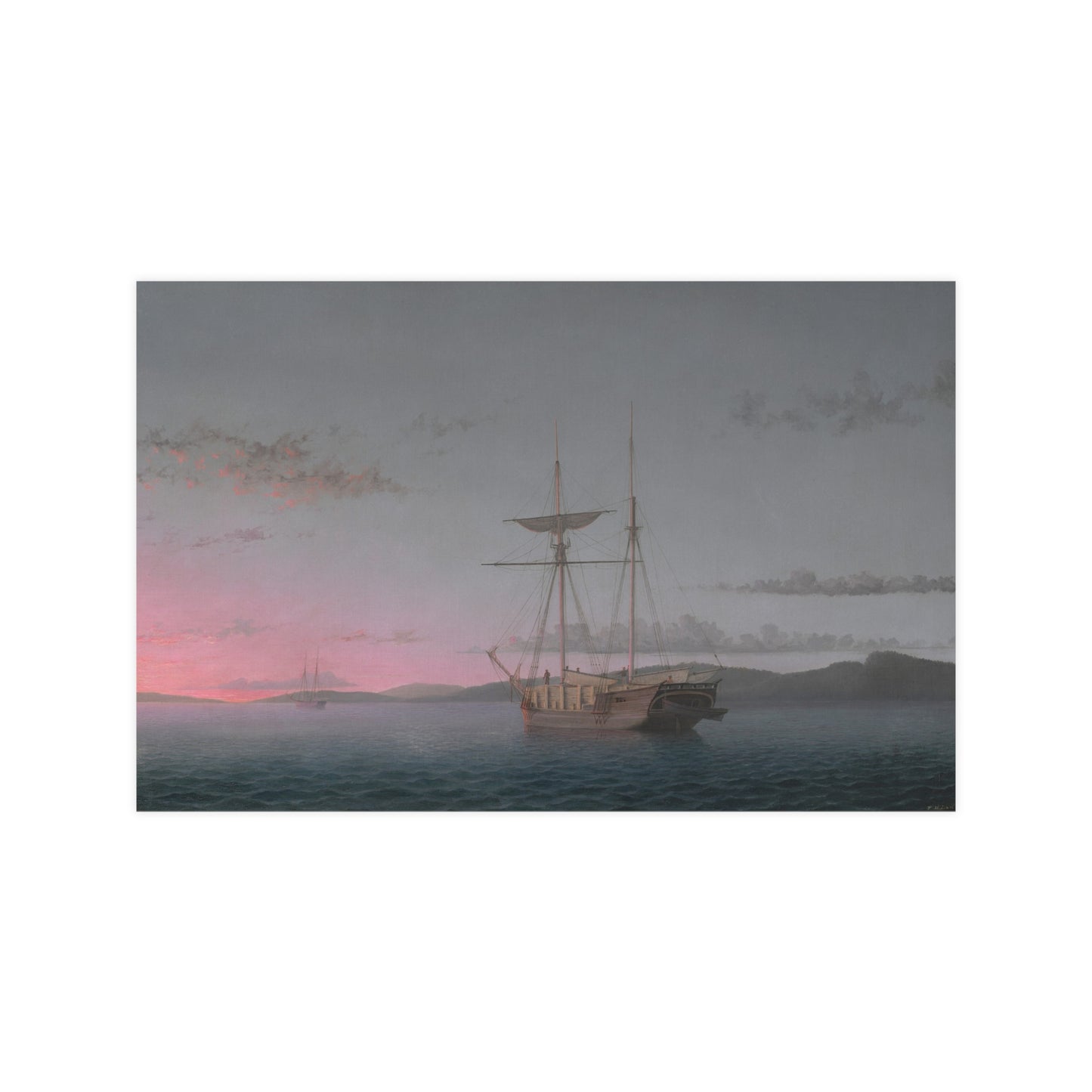 Lumber Schooners at Evening Penobscot Bay - Maritime Fine Art Poster