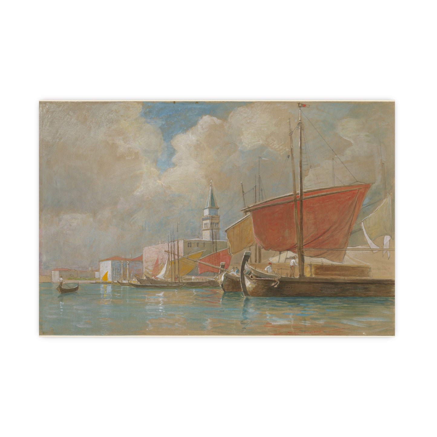 Shipping Along the Molo Venice - Canaletto Fine Art Poster