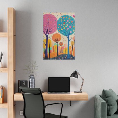 Happy Polka Dot Trees - Delight in Nature Series - Fine Art Print on Canvas