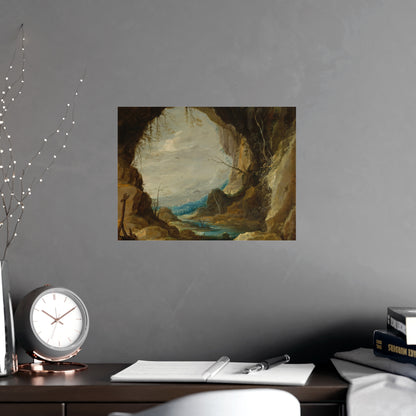 Vista from a Grotto - Romantic Cave Landscape Fine Art Poster