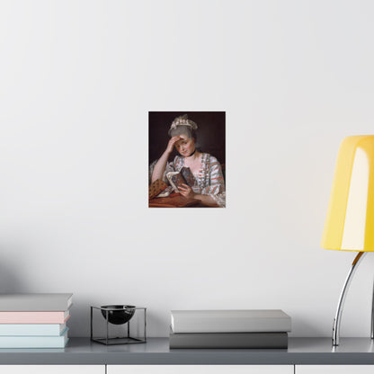 Classic Portrait - Fine Art Print - Matte Vertical Poster - Timeless Literary Woman - Art for Home Décor
