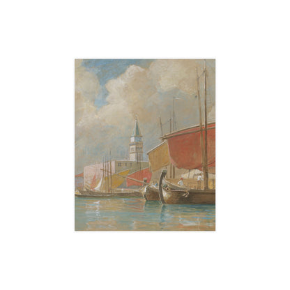 Shipping Along the Molo Venice - Canaletto Fine Art Poster