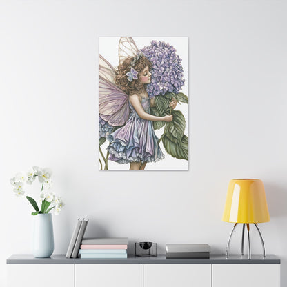 Purple Hydrangea - Flowers & Fairies Collection - Fine Art Print on Canvas