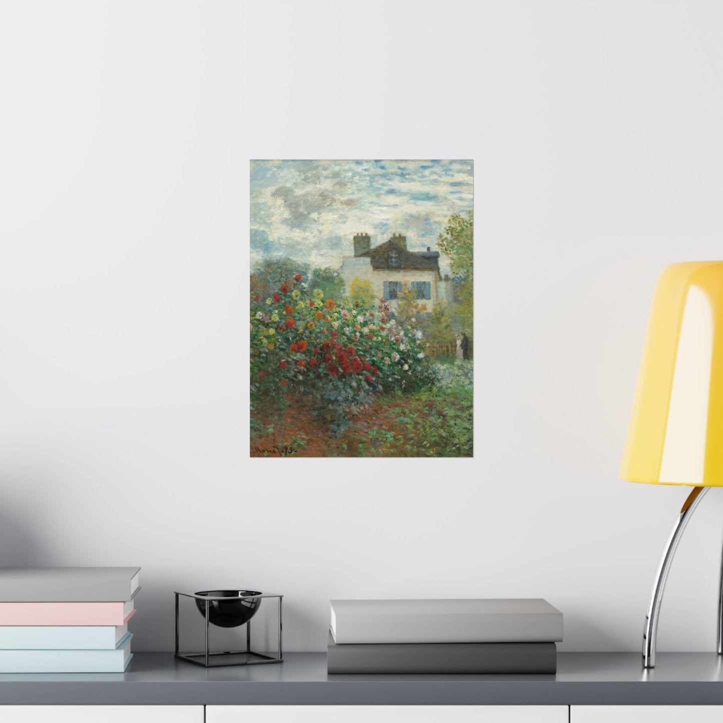 Monet - Artist's Garden at Argenteuil Fine Art Print
