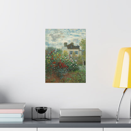 Monet - Artist's Garden at Argenteuil Fine Art Print