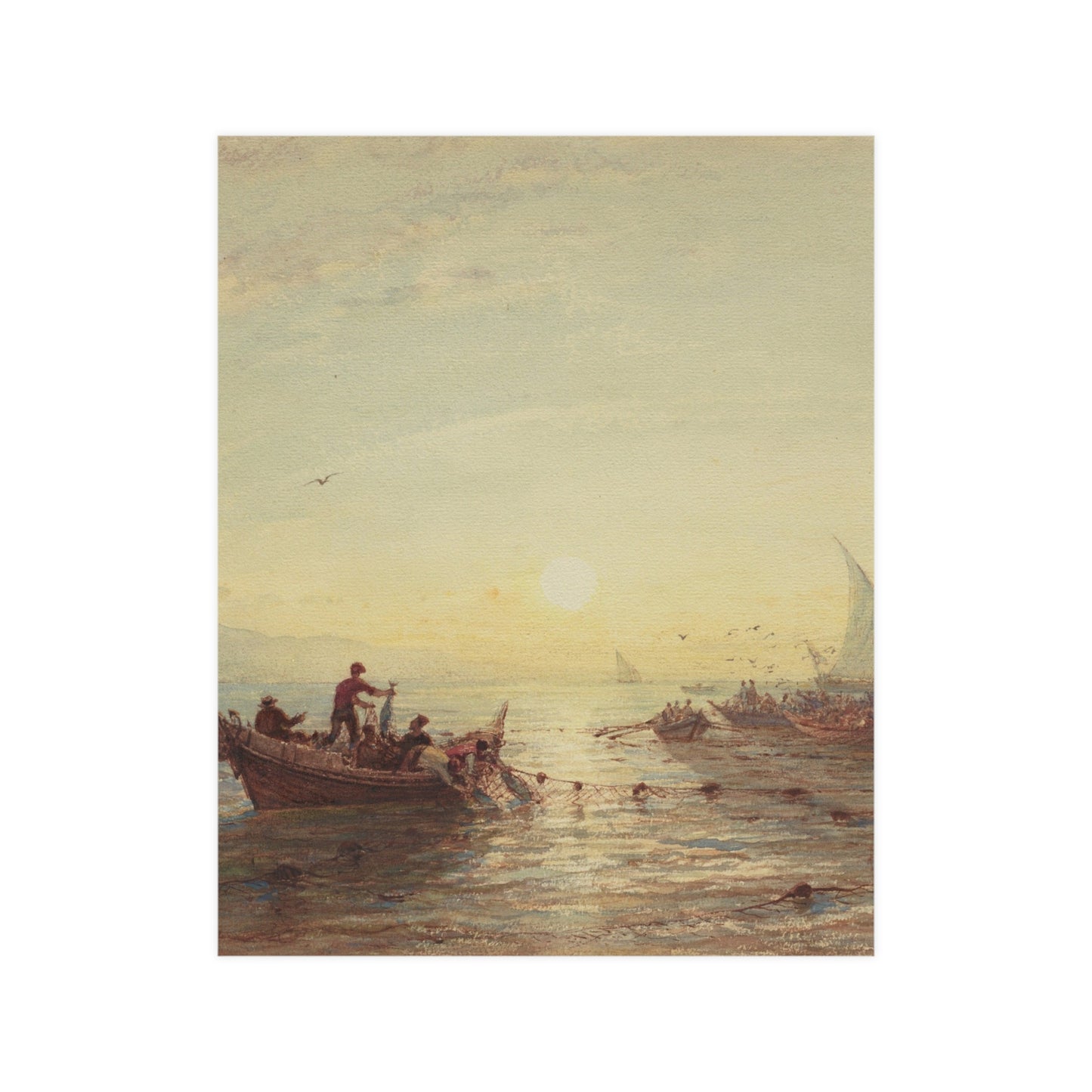 Tuna Fishing at Sunrise Marseilles - Maritime Fine Art Poster