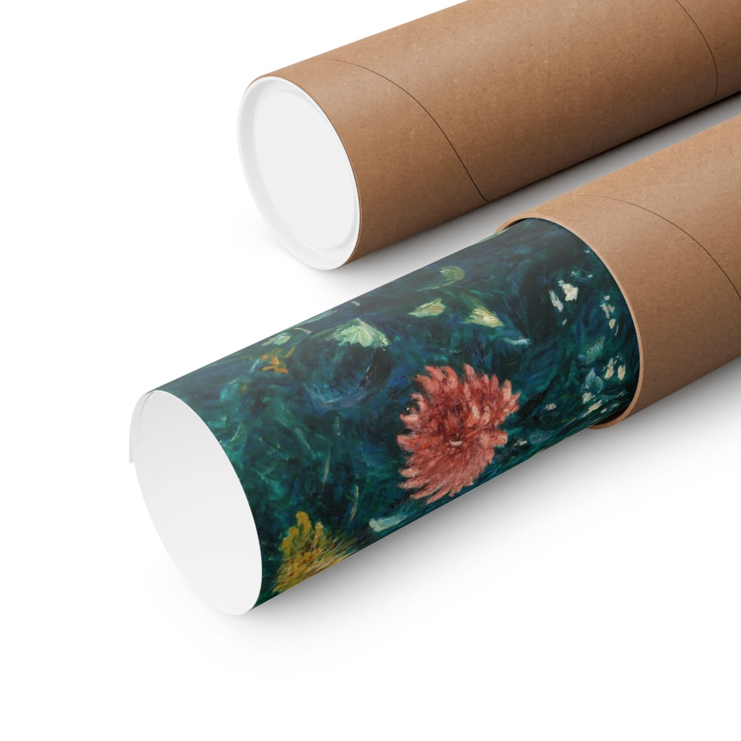 Dahlias Vintage Botanical Fine Art Print