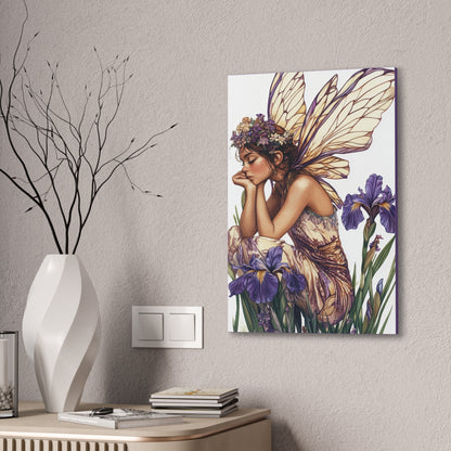 Iris You Were Here - Flowers & Fairies Collection - Fine Art Print on Canvas