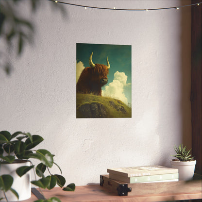 Highland Cow Whimsical Fine Art Print