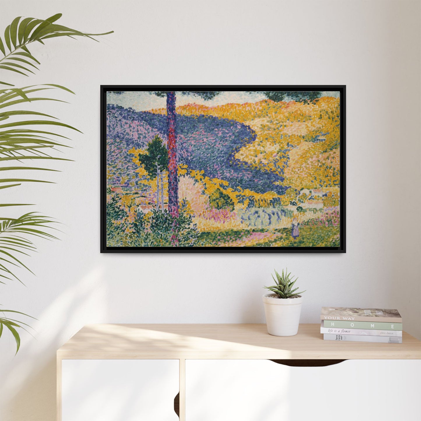 Valley with Fir Shade on the Mountain - Museum Collection - Framed Canvas Print