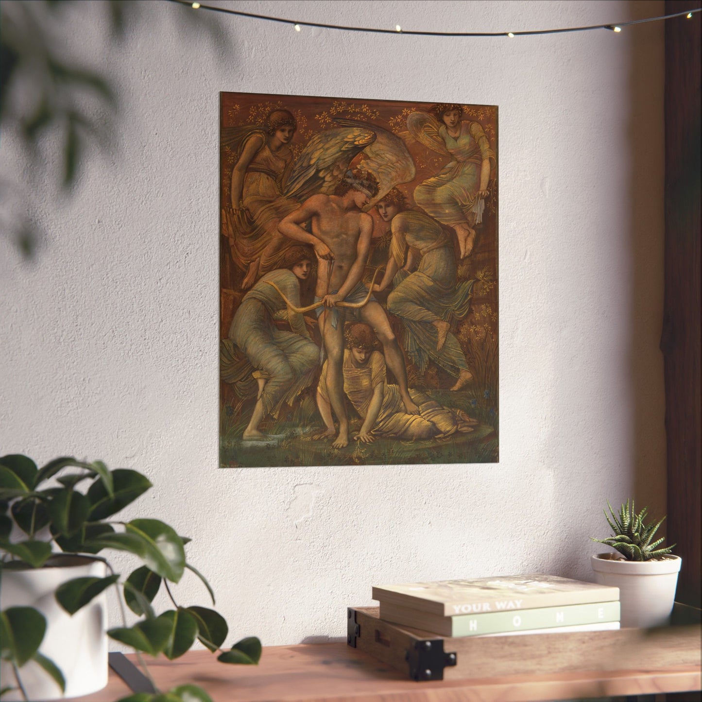 Cupid's Hunting Fields - 1924 - Vintage Fine Art Print - Classic Matte Vertical Poster - Ethereal - Angelic Artwork