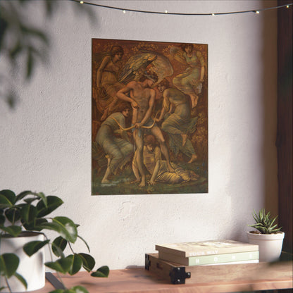 Cupid's Hunting Fields - 1924 - Vintage Fine Art Print - Classic Matte Vertical Poster - Ethereal - Angelic Artwork