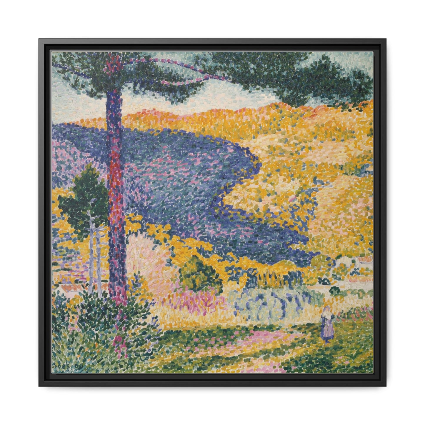 Valley with Fir Shade on the Mountain - Museum Collection - Framed Canvas Print