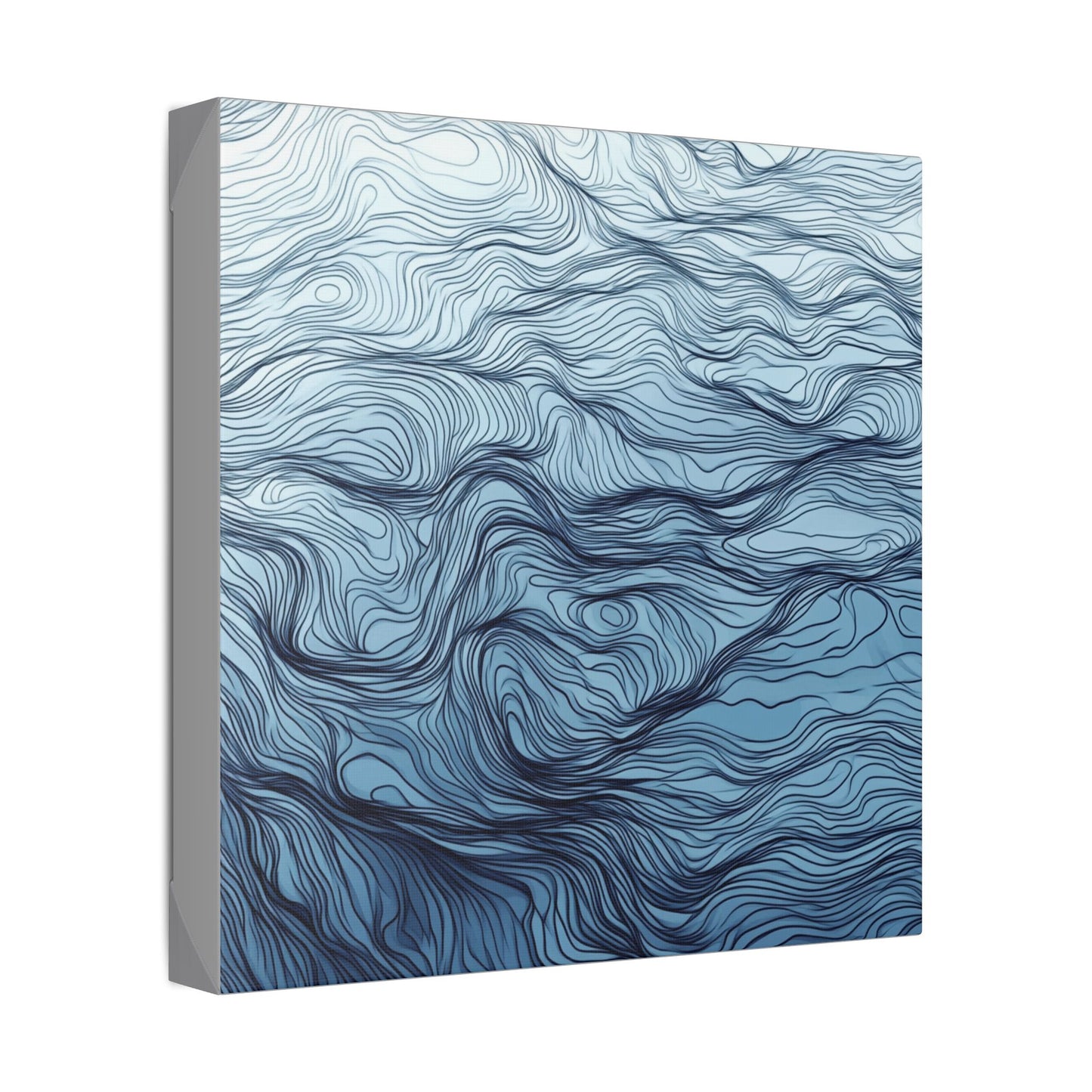 Mood Blue Abstract Blue Canvas Wall Art
