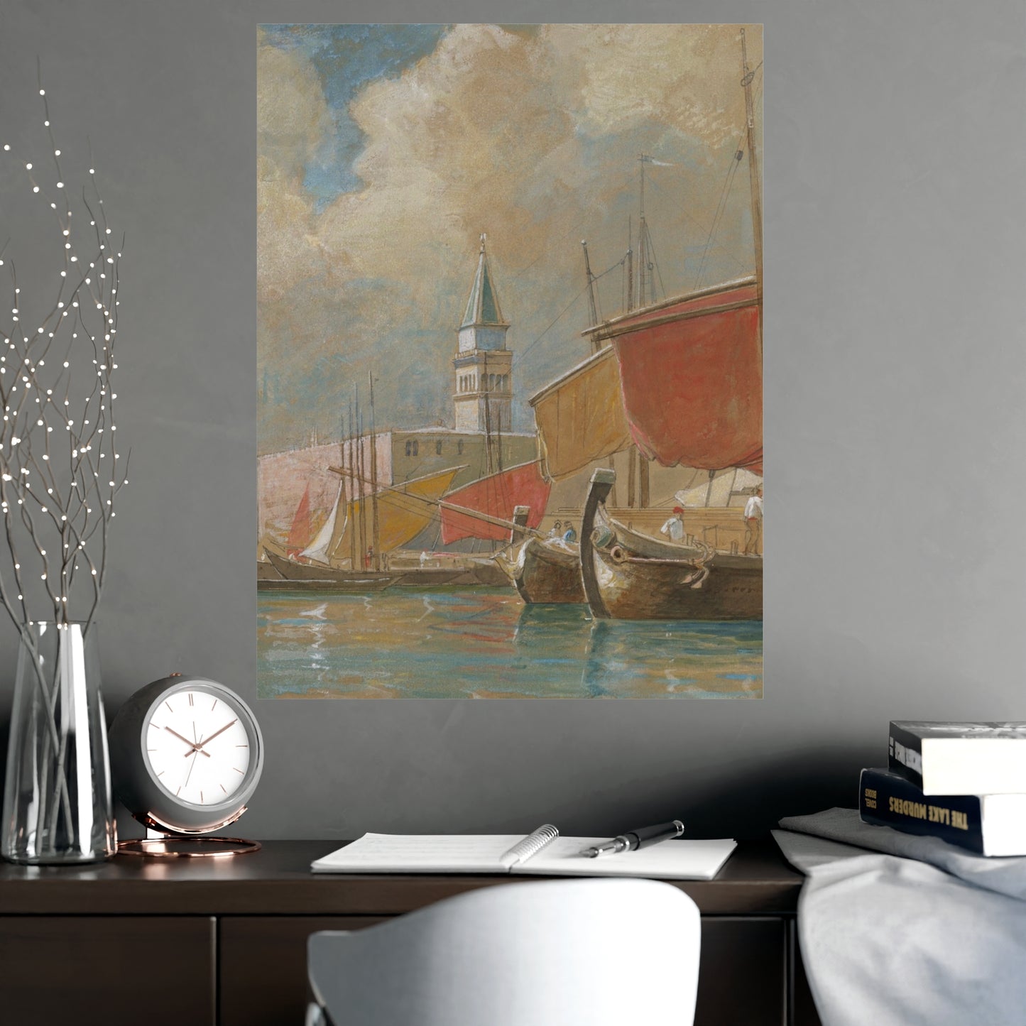 Shipping Along the Molo Venice - Canaletto Fine Art Poster