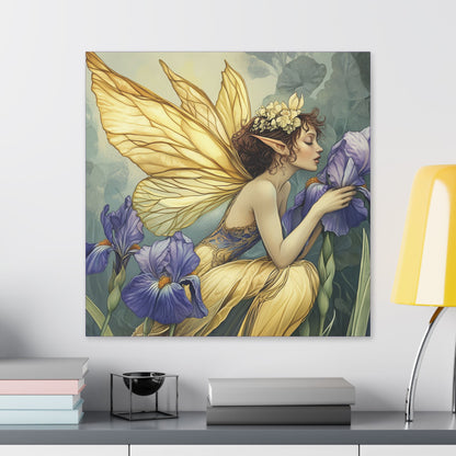 Iris You Were Here - Flowers & Fairies Collection - Fine Art Print on Canvas