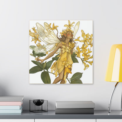 Honeysuckle Blossom - Flowers & Fairies Collection - Wall Art on Canvas