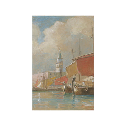 Shipping Along the Molo Venice - Canaletto Fine Art Poster