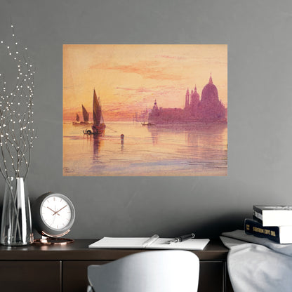 Santa Maria della Salute Venice at Sunset - Fine Art Poster