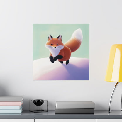 Playful Fox  - Whimsical Animals Wall Art - Cute Animal Posters -  Love Foxes - Vertical Poster