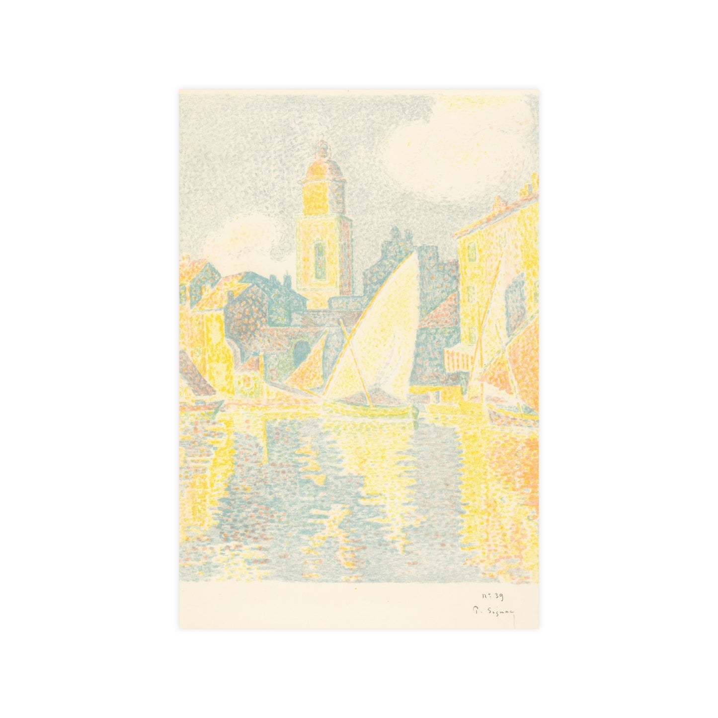 Port of Saint-Tropez - Signac Pointillist Fine Art Poster