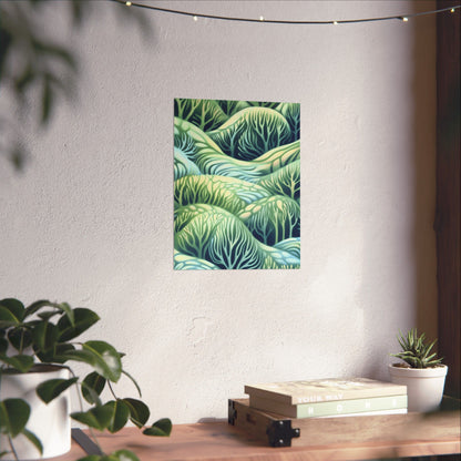 Serene Nature Matte Vertical Poster - Tranquil Forest Design for Home Decor