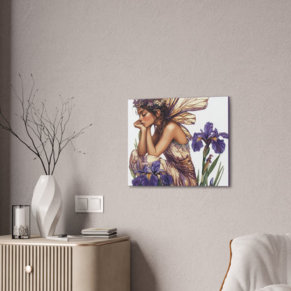 Iris You Were Here - Flowers & Fairies Collection - Fine Art Print on Canvas