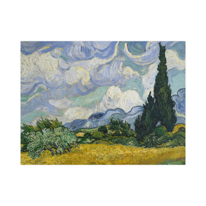 Van Gogh - Wheat Field with Cypresses - Museum Collection - Fine Art Poster