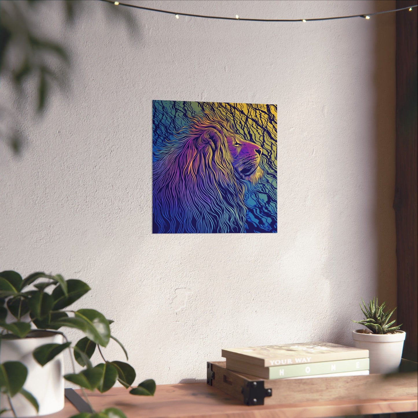 Lion Heart - Fine Art Print - Whimsical Animals - Nature Posters - Vibrant Wall Art for Animal Lovers