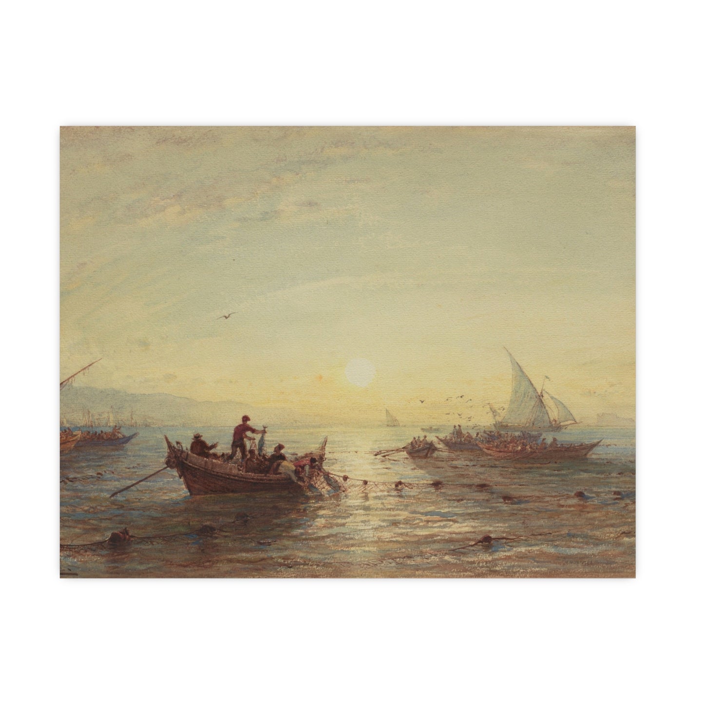 Tuna Fishing at Sunrise Marseilles - Maritime Fine Art Poster