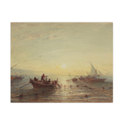 Tuna Fishing at Sunrise Marseilles - Maritime Fine Art Poster