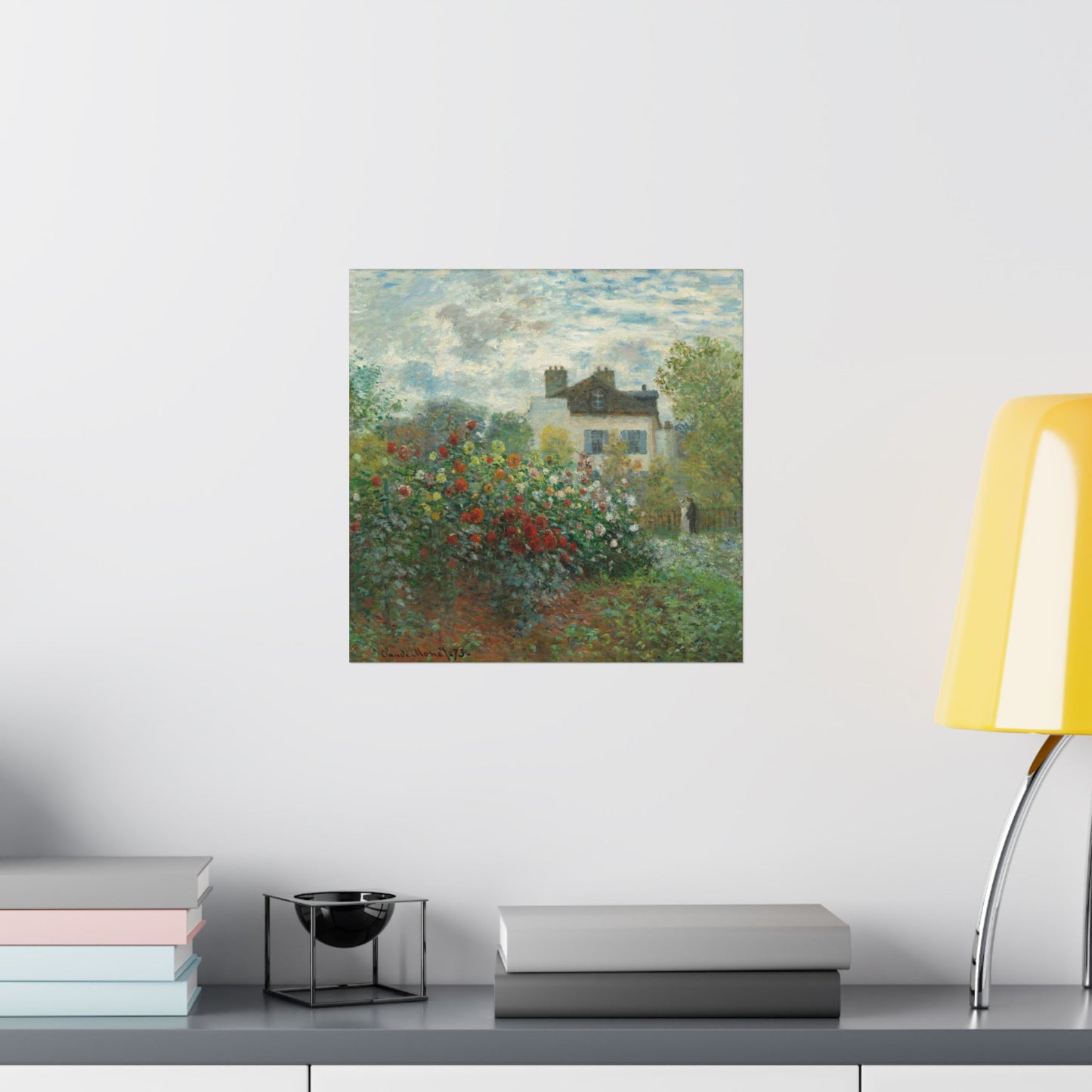Monet - Artist's Garden at Argenteuil Fine Art Print